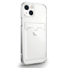 Силиконовый чехол с карманом для карт для iPhone 13 Прозрачный