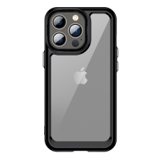 Защитный чехол  с черными рамками для iPhone 13 Pro Max Прозрачный