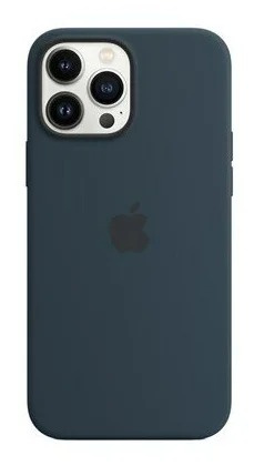 Оригинальный силиконовый чехол c MagSafe для iPhone 13 Pro Мах Синий