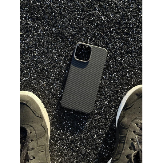 Кевларовый чехол Kevlar для iPhone 13 Pro Max Черный 