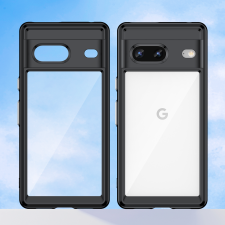 Усиленный чехол с черными рамками  для  Google Pixel 7 Прозрачный