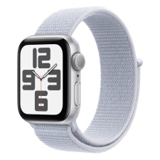 Apple Watch Series SE (2024) Умные часы Apple Watch Series SE 2024 44мм Silver Aluminum Case with Textile Sport Loop Blue Cloud watch