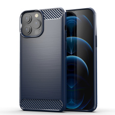 Защитный чехол Carbon для iPhone 13 Pro Max Синий 