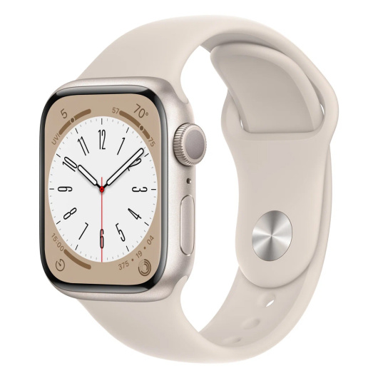 Умные часы Apple Watch Series 8 45 мм Aluminium Case Сияющая звезда M/L (Starlight Sport Band)