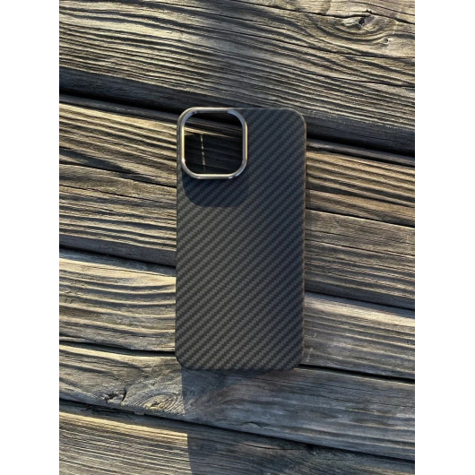 Кевларовый чехол Kevlar для iPhone 13 Pro Max Черный 