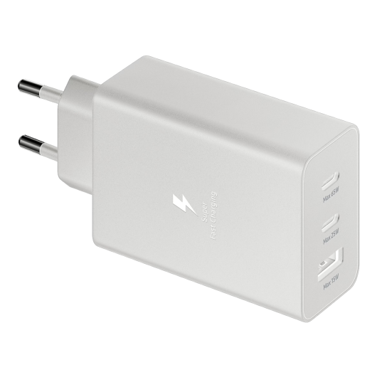 Сетевое зарядное устройство Samsung 65W Power Adapter Trio белый