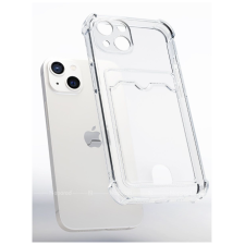 Силиконовый чехол с карманом для карт для iPhone 13 Pro Max Прозрачный 