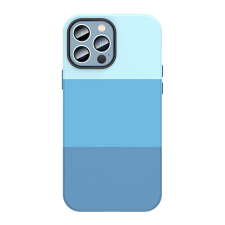 Защитный чехол с текстурой кожи для iPhone 13 Pro Max Синий