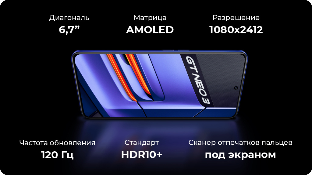 Realme GT Neo3 12/256Gb 150W Global Синий